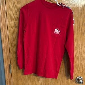 Vineyard Vines Kids Classic Red Long Sleeve Tee